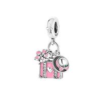 Breloque en argent sterling 925 avec pendentif en forme de lapin et de chat compatible avec les bracelets Pandora Moments, Métal Argent sterling, Pas de gemme