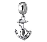 Breloque en argent sterling 925 en forme d'ancre marine pour bracelet Pandora