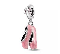 Breloque en argent sterling 925 en forme de grenouille, cœur, sœur, ballet, fleur, papillon, poisson, chance, anniversaire, compatible avec bracelets Pandora, taille unique, Métal, Pas de pierre