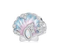 Breloque en argent sterling 925 pour bracelets Pandora - Magnifiques perles de coquillage - Bijoux pour anniversaire, maman, ami, Zircone cubique, Zircone cubique