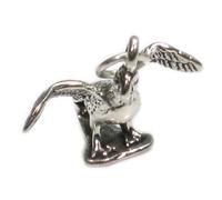 Breloque en argent sterling macareux .925 x 1 Breloques oiseaux oiseaux macareux