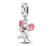 Breloque en argent sterling S925 pour bracelets Pandora, lion, dinosaure, phénix, animal mignon, pour femme, collier en oxyde de zirconium, pour anniversaire, fête des mères, Saint-Valentin, Zircone