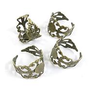 Breloque en bronze antique 533545 - Bague vierge, base cabochon, artisanat, perles, artisanat bronze ancien