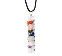 Breloque en - Collier Reiki enveloppé de fil métallique pour femme, accessoires de bijoux naturels colorés pour la méditation, les fêtes et les femmes, Refer to description, gypse + pierre