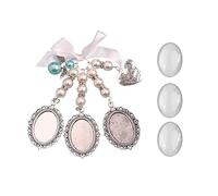 Breloque en dentelle ovale pour bouquet de mariage avec photo « You are for Always On My Heart »