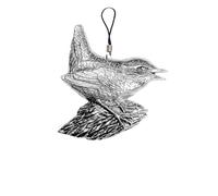 Breloque en étain anglais B6 Wren pour téléphone portable, cordon de 4 cm, emballage cadeau