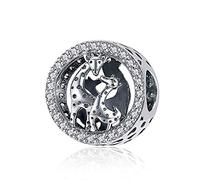 Breloque en forme d’animal, en argent sterling, tendance, pour bracelets Pandora, girafe