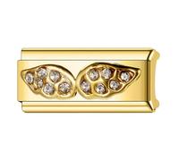 Breloque en forme d'ange pour maman, fille, papa, famille, nouveau-né, long, double taille, largeur 9 mm, lien italien compatible avec bracelet Nomination pour femme, 0, Métal, Pas de gemme