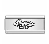 Breloque en forme d'ange pour maman, fille, papa, famille, nouveau-né, long, double taille, largeur 9 mm, lien italien compatible avec bracelet Nomination pour femme, 0, Métal, Pas de gemme