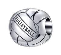 Breloque en forme de ballon en argent sterling 925, breloque de sport, breloque pour anniversaire - pour bracelet à breloques Pandora Volleyball
