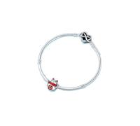 Breloque en forme de chat porte-bonheur Maneki Neko en argent sterling - Cadeau du Nouvel An chinois - Compatible avec la plupart des bracelets à breloques