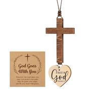 Breloque en forme de croix pour rétroviseur de voiture, verset de la Bible chrétienne Jésus, décoration de voiture spirituelle basée sur la foi, accessoire de miroir religieux à suspendre pour hommes