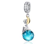 Breloque en forme de cœur avec inscription « I Love You Forever » pour bracelet Pandora en argent sterling 925 (breloque piano)