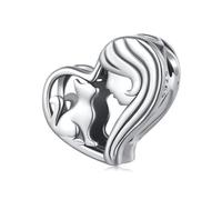 Breloque en forme de cœur en argent sterling 925 pour bracelet Pandora, keineKeine Größe verfügbar, Argent sterling, Zircone cubique créé