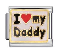 Breloque en forme de fer à cheval porte-bonheur en forme de cœur en acier inoxydable 9 mm compatible avec bracelet Nomination, 0, Métal, Pas de gemme