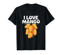 Breloque en Forme de Fruit I Love Mango Delightful T-Shirt Graphique avec Valeur, Homme, Noir, M
