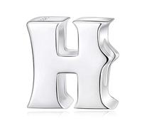Breloque en forme de lettre de l'alphabet pour bracelet Pandora en argent sterling 925 avec initiale de A à Z pour bracelets européens, Argent sterling
