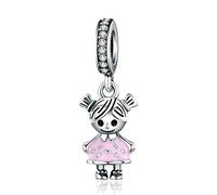Breloque en forme de petit garçon, en argent sterling 925, breloque de style enfantin, idéale pour anniversaire, compatible avec bracelet à breloques Pandora fille