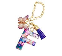 Breloque en forme de tasse, pendentif lettre avec papillon et pompon | Pendentif sac à dos moderne et tendance pour filles, école, travail, salle de sport en plein air, Refer to description, se