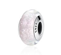Breloque en verre de Murano en argent sterling pour bracelets Pandora, Argent sterling, Verre