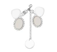 Breloque en verre pour mariage - Texture en alliage - Convient pour bouquet de mariée et cadre photo de mariage