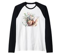 Breloque Escargot fantaisiste avec Tasse à thé Florale Manche Raglan