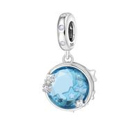 Breloque étoile lune, breloque pour bracelet, compatible avec le collier bracelet pandora