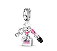 Breloque exquise en trois pièces, breloque de bracelet en perles, adaptée aux bracelets de 3 mm à 4,5 mm