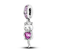 Breloque Hamsa Fatma Licorne Lune Étoile Girafe Chat Chien Mauvais Oeil Pendentif en Argent Sterling 925 Compatible avec les bracelets Pandora Moments, Métal Argent sterling, Pas de gemme