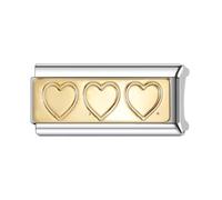 Breloque italienne pour maman, papa, famille, ami - Taille double - Largeur : 9 mm - Compatible avec bracelet Nomination pour femme, 0, Métal, Pas de gemme