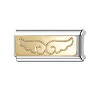 Breloque italienne pour maman, papa, famille, ami - Taille double - Largeur : 9 mm - Compatible avec bracelet Nomination pour femme, 0, Métal, Pas de gemme