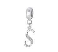 Breloque lettre en argent sterling 925 avec lettre de l'alphabet pour bracelet Pandora S