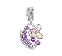 Breloque Lily of the Valley, breloque pour bracelet, compatible avec le collier bracelet Pandora