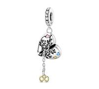 Breloque médaillon coeur arbre généalogique éternel, breloque pour bracelet, compatible avec le collier bracelet pandora