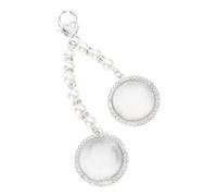 Breloque médaillon photo 30 mm avec 2 cadres | Bouquet de mariage élégant en bleus, bijoux commémoratifs avec 2 cadres photo, souvenirs de mariée,