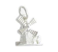 Breloque moulin à vent en argent sterling .925 x 1 Breloques moulins à vent