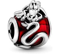 Breloque Mulan Mushu en argent sterling 925 compatible avec les breloques Pandora et beaucoup d'autres bracelets à breloques britanniques., Métal