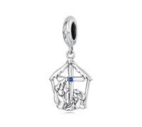 Breloque Nativité de Jésus en argent sterling 925 compatible avec bracelet