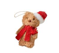 Breloque ours en peluche avec bonnet de Père Noël pour enfants et adultes