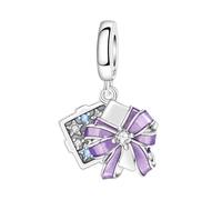 Breloque pendentif boîte-cadeau étoile, breloque pour bracelet, compatible avec le collier bracelet pandora