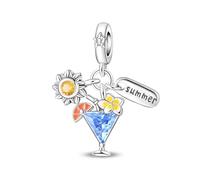 Breloque pendentif brise de l'île d'été, breloque pour bracelet, compatible avec le collier bracelet pandora
