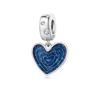 Breloque pendentif coeur d'amour classique, breloque bracelet perlé, convient aux bracelets de 3 mm à 4,5 mm