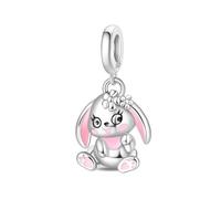 Breloque pendentif lapin de jardin, breloque pour bracelet, compatible avec le collier bracelet pandora