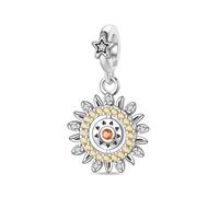 Breloque pendentif petit soleil, accessoire de bracelet à breloques en argent sterling 925, compatible avec le collier bracelet pandora