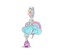 Breloque pendentif post-pluie, breloque pour bracelet, compatible avec le collier bracelet pandora