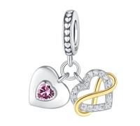 Breloque pendentif symbole d'amour infini, accessoire de bracelet à breloques en argent sterling 925, compatible avec le collier bracelet pandora