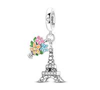 Breloque pendentif tour eiffel paris, breloque bracelet perlé, convient aux bracelets de 3 mm à 4,5 mm