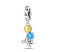 Breloque pendentif voyage lunaire, breloque bracelet perlé, convient aux bracelets de 3 mm à 4,5 mm