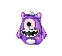 Breloque perle monstre à un œil ogre violet, breloque pour bracelet, compatible avec le collier bracelet pandora