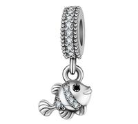 Breloque poisson en argent sterling 925 pour bracelet Pandora